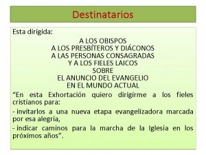 Destinatarios